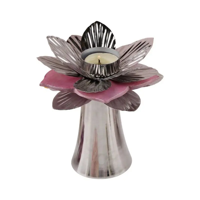 Metal Flower Candle Holder — Handcrafted Export Product by NXTGENEXPORTS, Moradabad